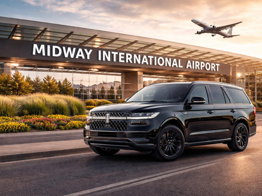 Luxury SUV limo from Willow Springs to Midway Airport with professional chauffeur